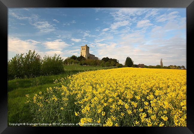 Edlesborough Church, Buckinghamshire Framed Print by Graham Custance