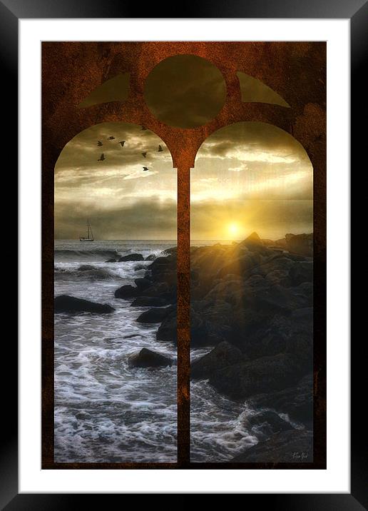 SUNSET AT THE JERSEY SHORE Framed Mounted Print by Tom York