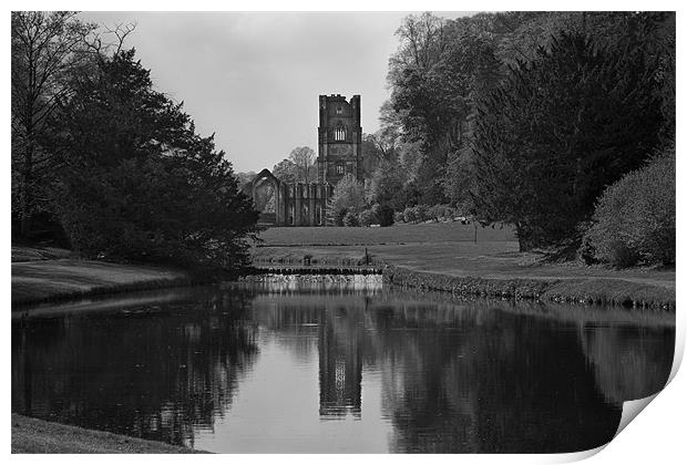 Fountains Abbey Print by Graham Moore