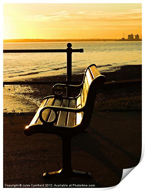 Bench With A View Print by Jules Camfield