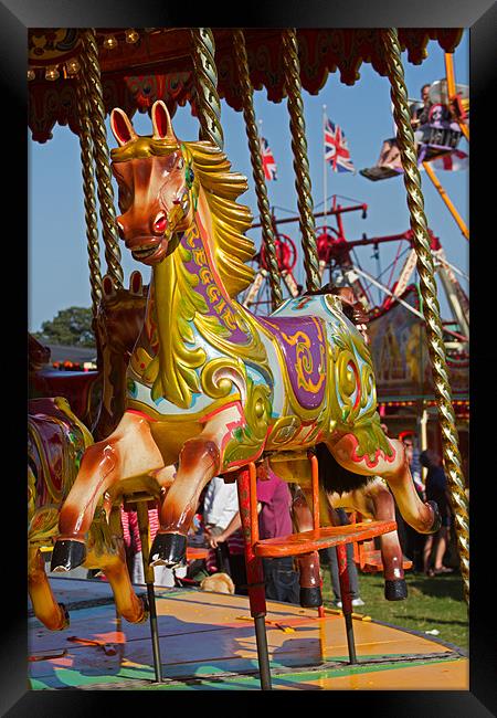 Carousel Horse in colour Framed Print by Bill Simpson