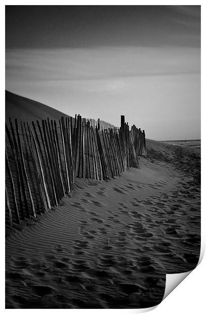 Footsteps in the Sand Print by Gary Horne