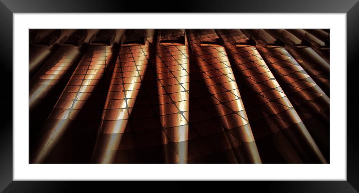 Tiled Organ Pipes Framed Mounted Print by Mike Gorton