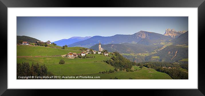 South Tyrolean Panorama above Bolzano. Framed Mounted Print by Colin Metcalf