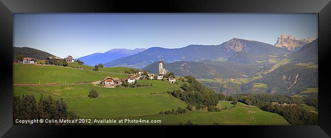 South Tyrolean Panorama above Bolzano. Framed Print by Colin Metcalf
