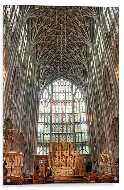 Gloucester Cathedral East Window Acrylic by Phil Clements