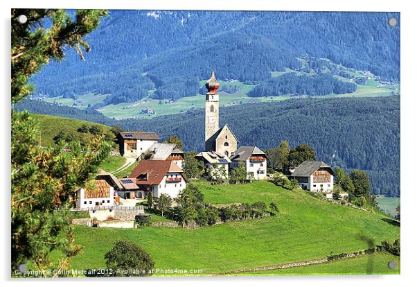 South Tyrolean Hamlet Acrylic by Colin Metcalf