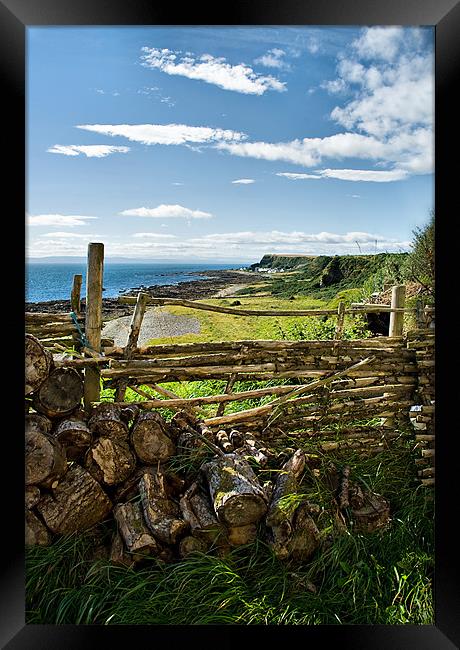 Rockfield from Ballone Castle Framed Print by Jacqi Elmslie