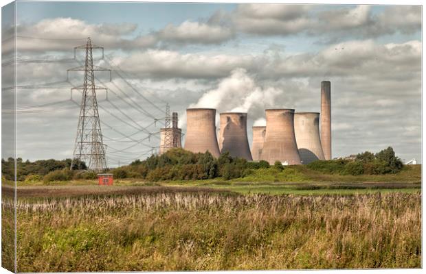 Fiddlers Ferry Power Station Canvas Print by raymond mcbride