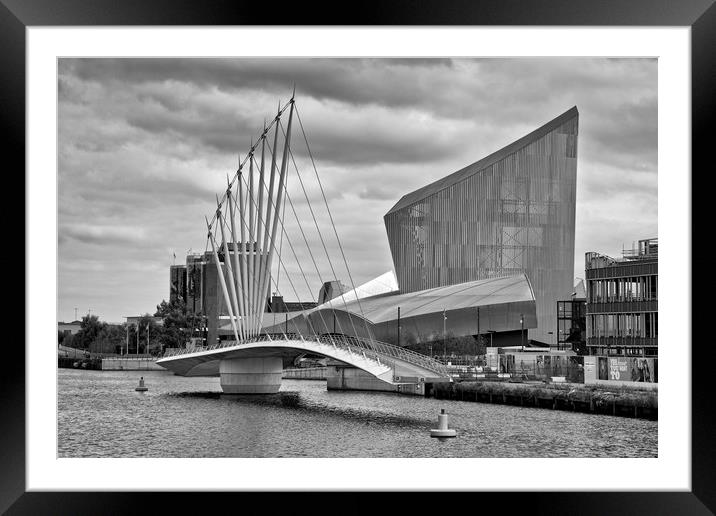 Media City Swing Bridge ( Salford Quays ) Framed Mounted Print by raymond mcbride