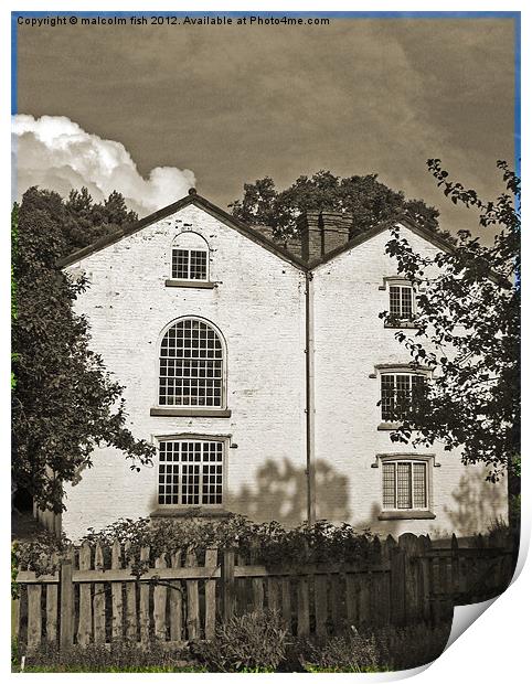 THE OLD APPRENTICE HOUSE. Print by malcolm fish