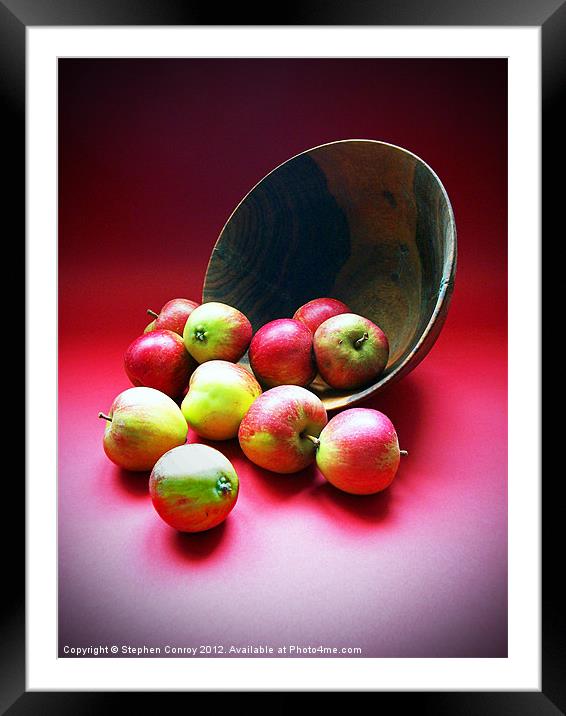Still Life with Apples Framed Mounted Print by Stephen Conroy