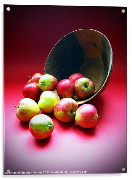 Still Life with Apples Acrylic by Stephen Conroy