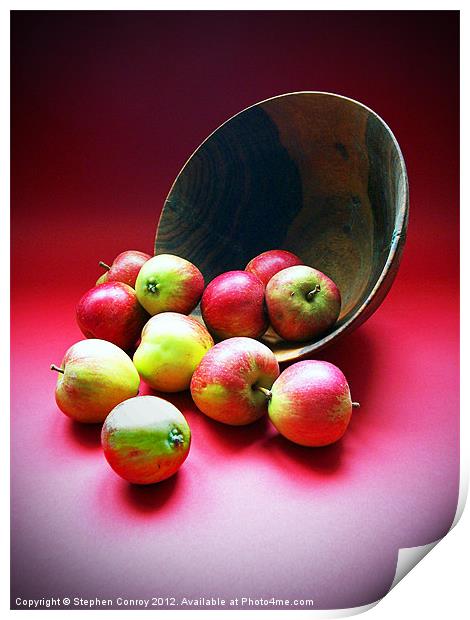 Still Life with Apples Print by Stephen Conroy
