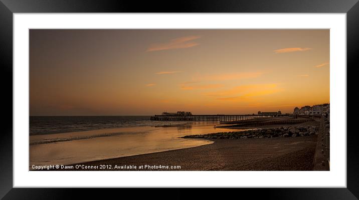 Hastings Pier Framed Mounted Print by Dawn O'Connor