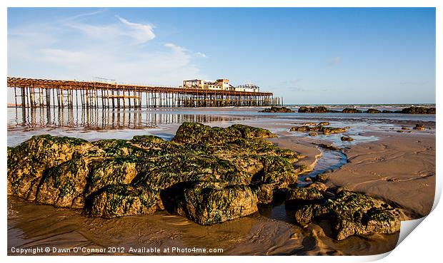 Hastings Pier Print by Dawn O'Connor