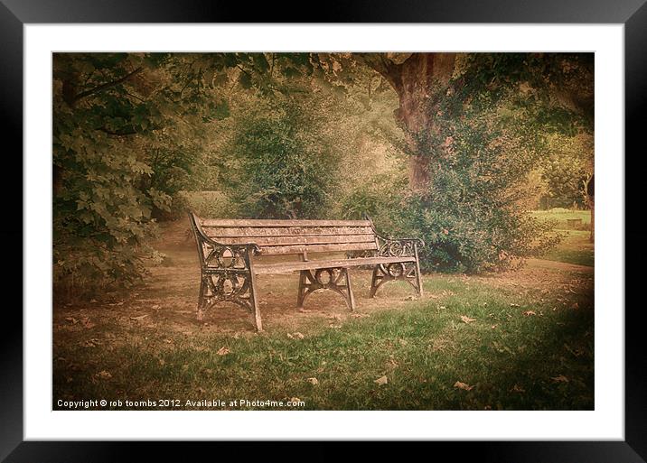 A QUIET PLACE Framed Mounted Print by Rob Toombs