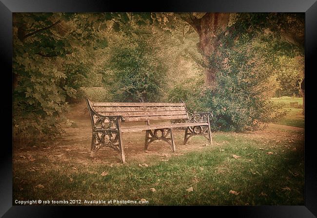 A QUIET PLACE Framed Print by Rob Toombs