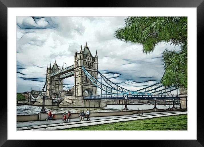 Tower Bridge Framed Mounted Print by mark leader