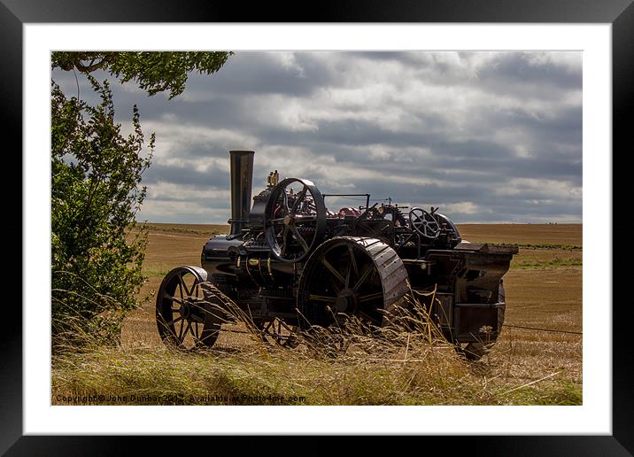Steam Ploughing Machine Framed Mounted Print by John Dunbar