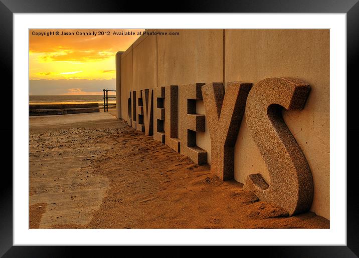 Golden Cleveleys Framed Mounted Print by Jason Connolly