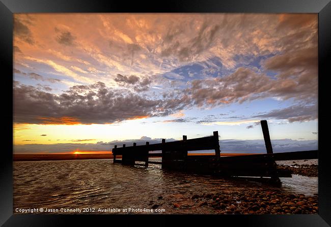 Fylde Coast Sunset Framed Print by Jason Connolly