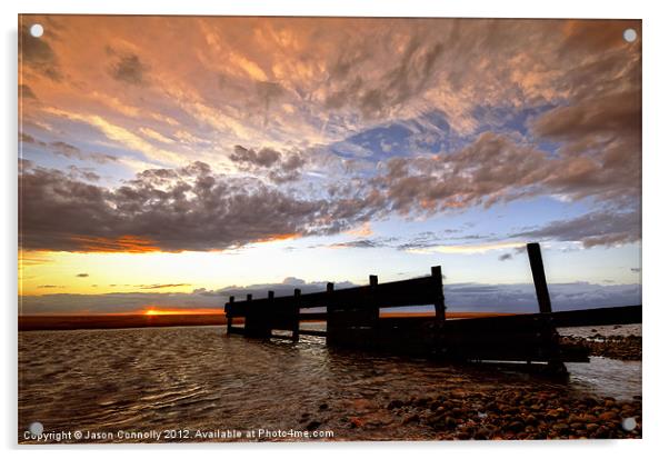 Fylde Coast Sunset Acrylic by Jason Connolly
