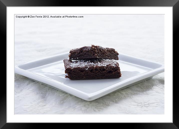 Chocolate Slices Framed Mounted Print by Zoe Ferrie