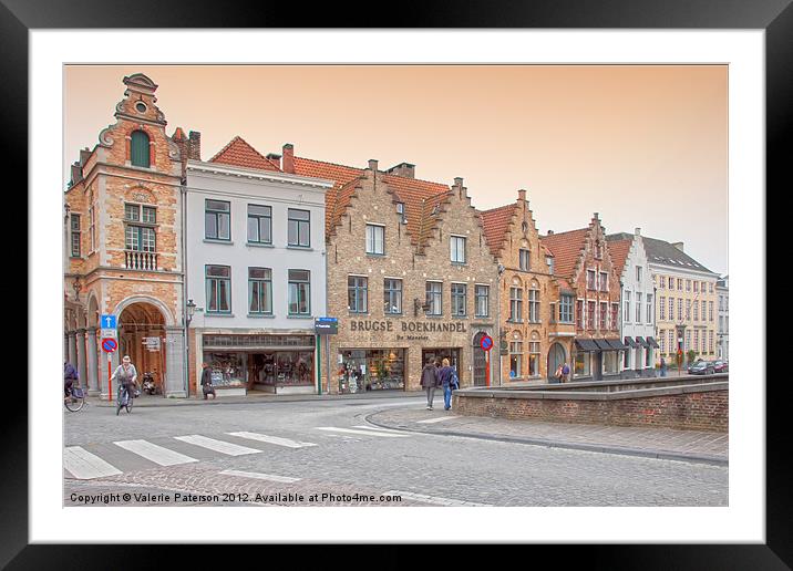 Brugge Architecture Framed Mounted Print by Valerie Paterson