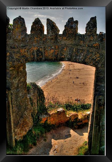 Entrance to Barafundle Bay Framed Print by Martin Chambers