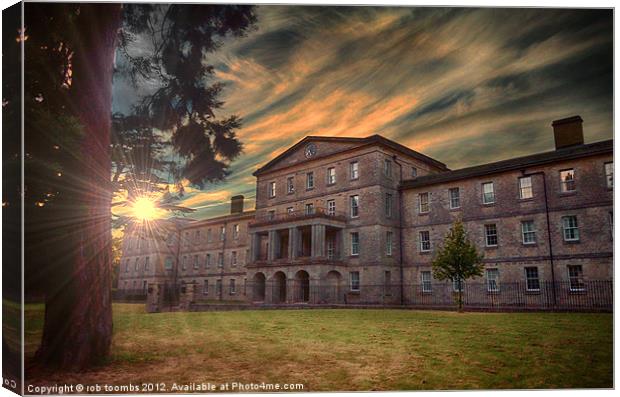 SUNSET OVER BARMING ASYLUM Canvas Print by Rob Toombs