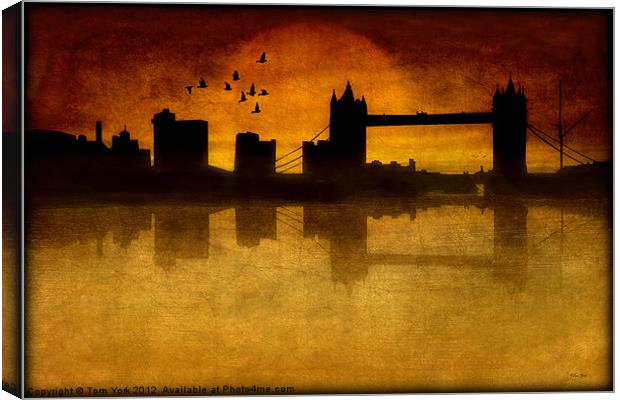 OVER THE TOWER BRIDGE Canvas Print by Tom York
