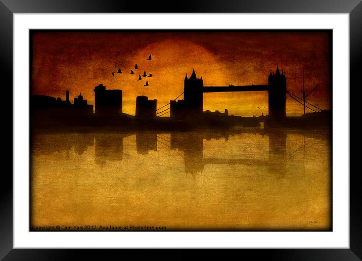 OVER THE TOWER BRIDGE Framed Mounted Print by Tom York