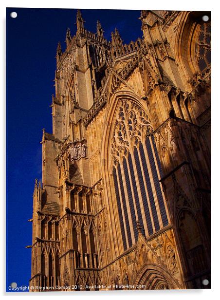 York Minster in Sunlight Acrylic by Stephen Conroy