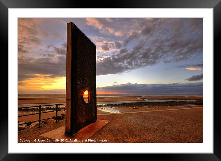 Sunset At The Memorial, Cleveleys Framed Mounted Print by Jason Connolly