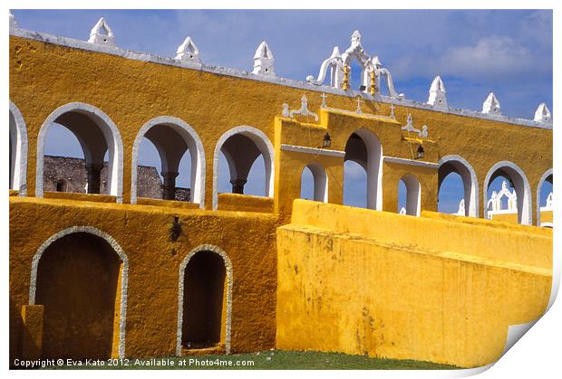 Izamal Convent Print by Eva Kato