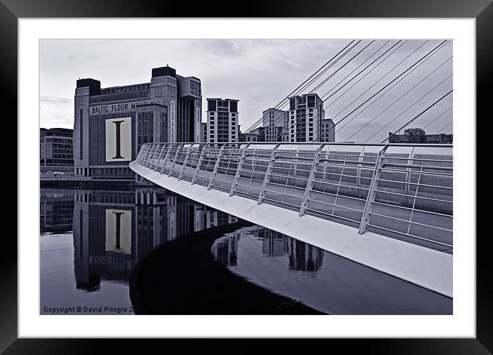 BALTIC & Gateshead Millennium Bridge Framed Mounted Print by David Pringle