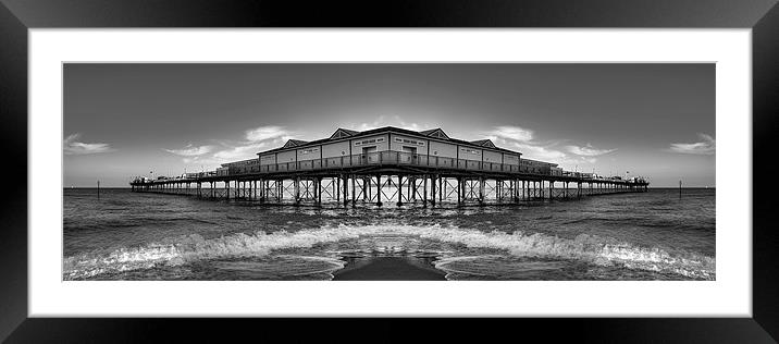 Teignmouth Pier, Mirrored. Framed Mounted Print by Louise Wagstaff
