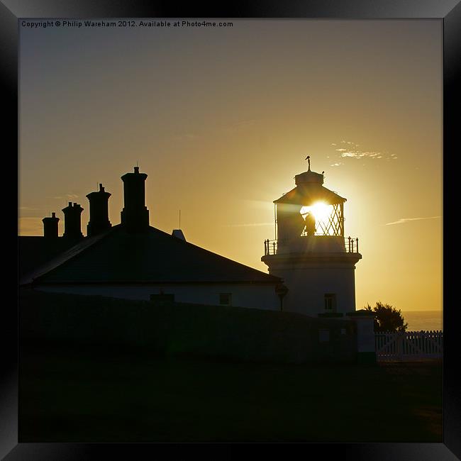 Anvil Point Lighthouse Framed Print by Phil Wareham