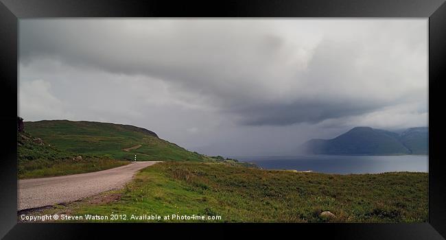 The Road to Salen Framed Print by Steven Watson