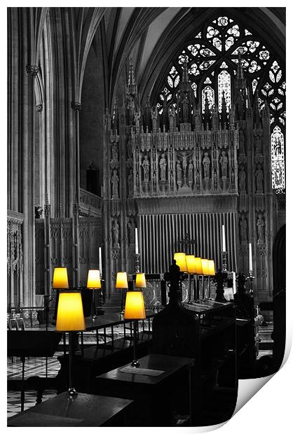 Church by Light Print by Gary Horne
