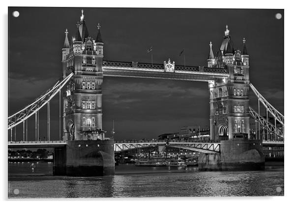 Tower Bridge in Mono Acrylic by peter tachauer