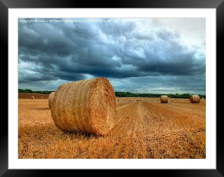 Bales Before The Storm Framed Mounted Print by Colin Williams Photography