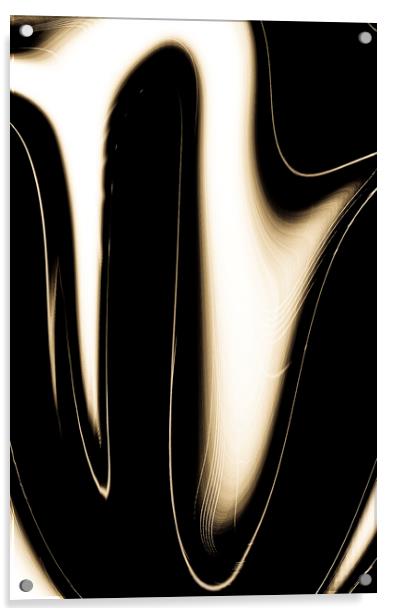 Sepia Steel Abstract Acrylic by David Pyatt