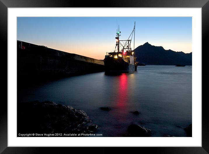 Isle of Skye fishing boat Framed Mounted Print by Steve Hughes