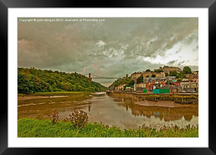 The River Avon, Bristol. Framed Mounted Print by John Morgan