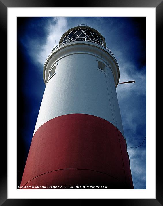 Portland Bill Lighthouse Framed Mounted Print by Graham Custance