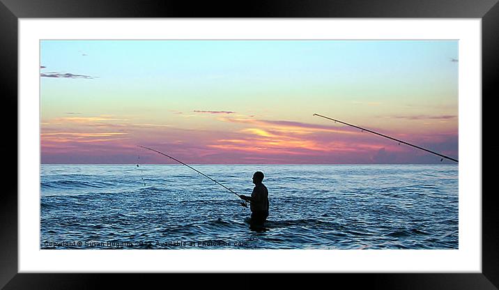Last Chance for a Catch of the Day Framed Mounted Print by Susan Medeiros