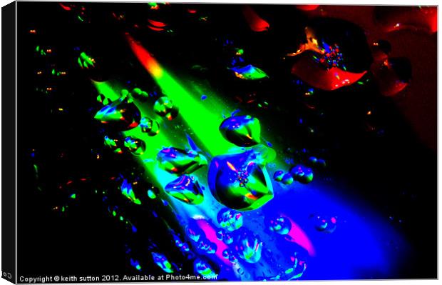 rainbow drops 1 Canvas Print by keith sutton