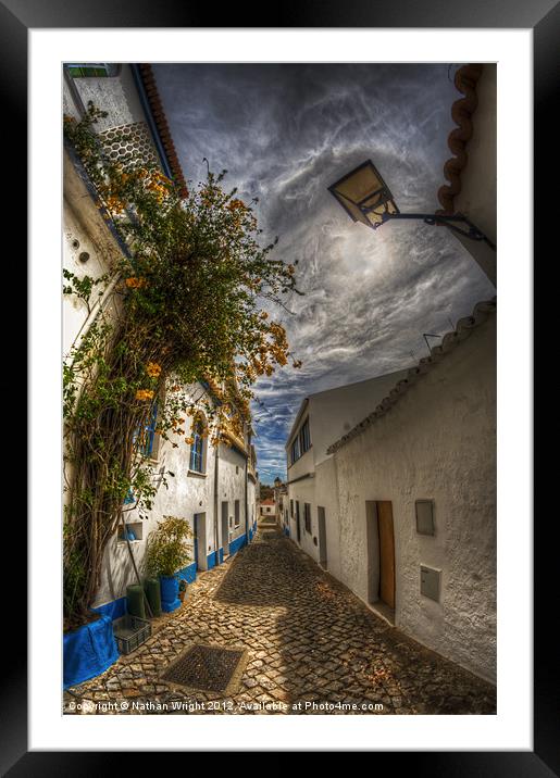 Algarve cobbles Framed Mounted Print by Nathan Wright